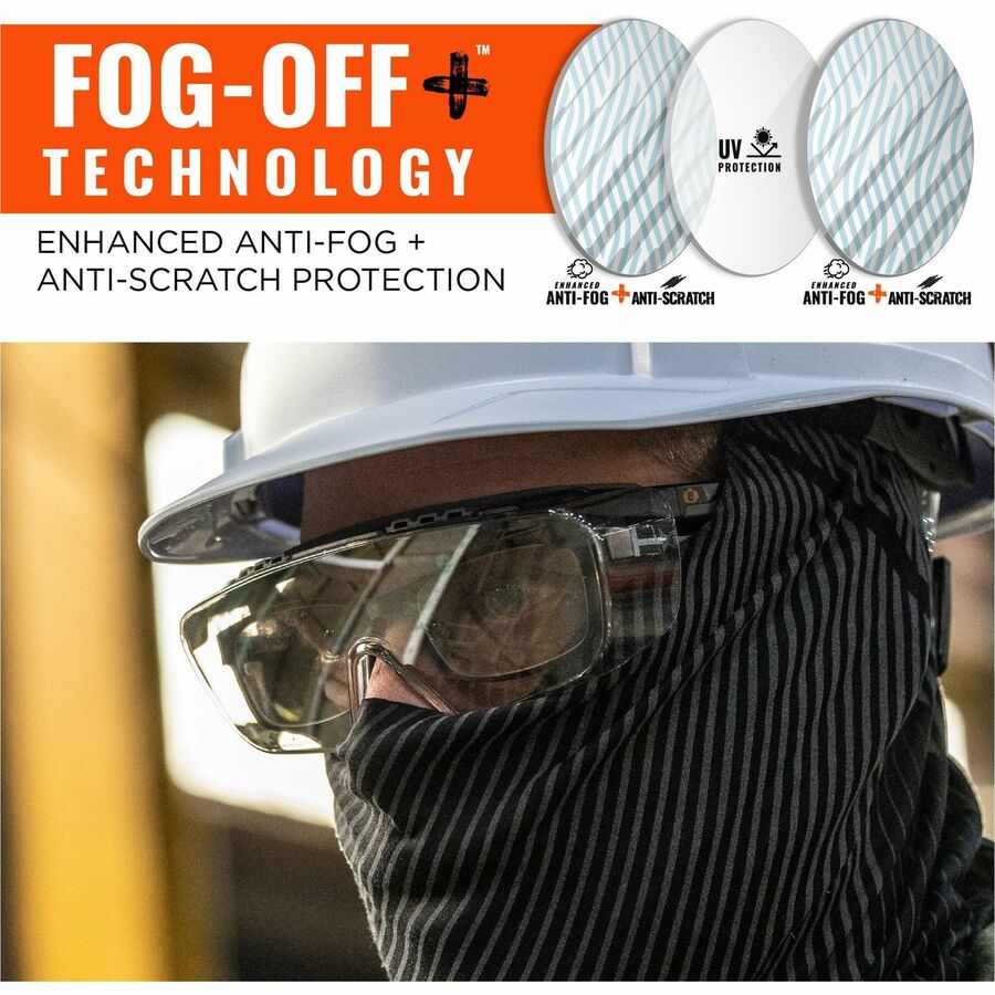 Ergodyne Skullerz OSMIN Anti-Scratch & Enhanced Anti-Fog Safety Glasses, Sunglasses