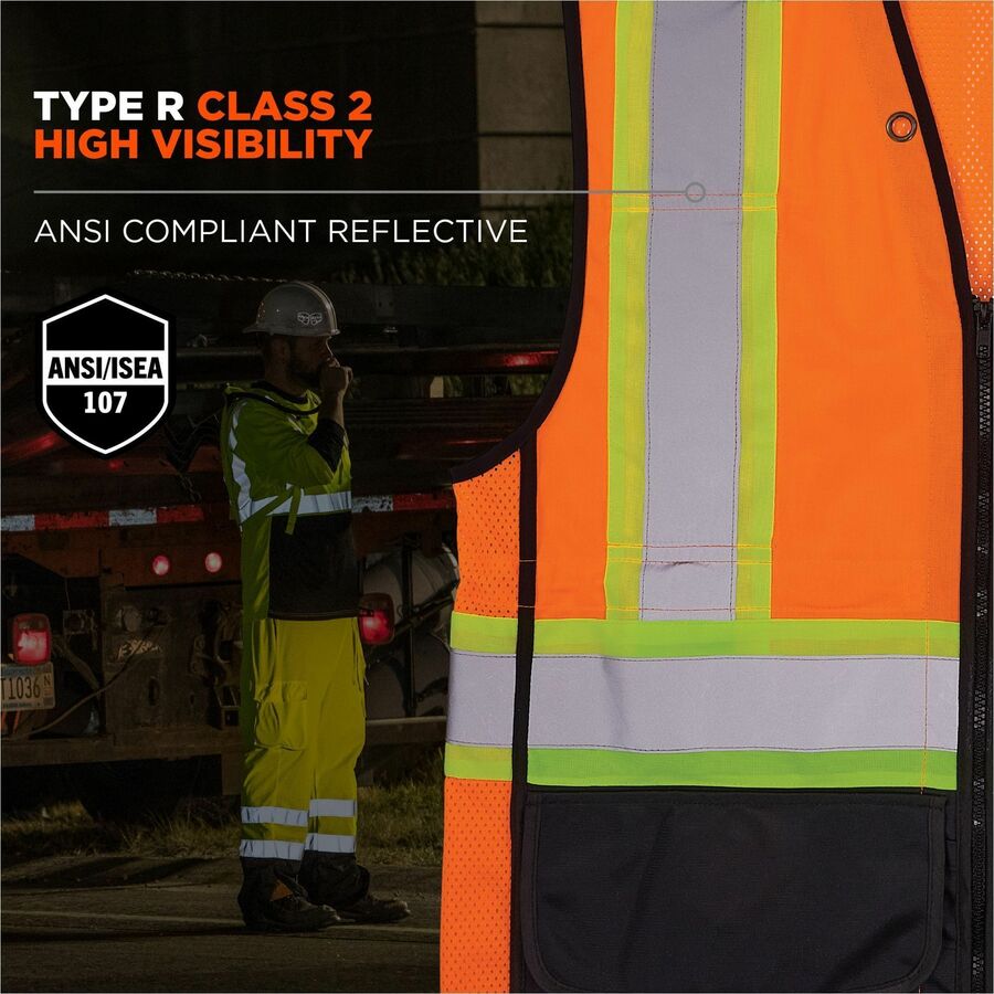 Ergodyne 8251HDZ-BK 2-Tone Hi-Vis Safety Vests