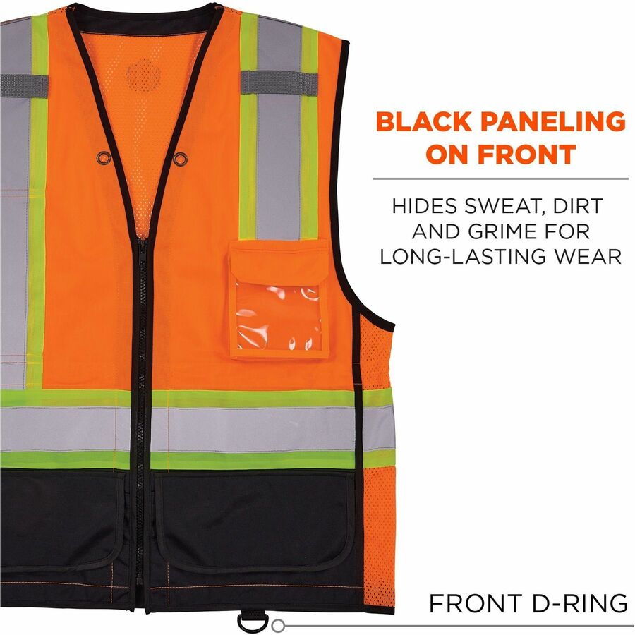 Ergodyne 8251HDZ-BK 2-Tone Hi-Vis Safety Vests