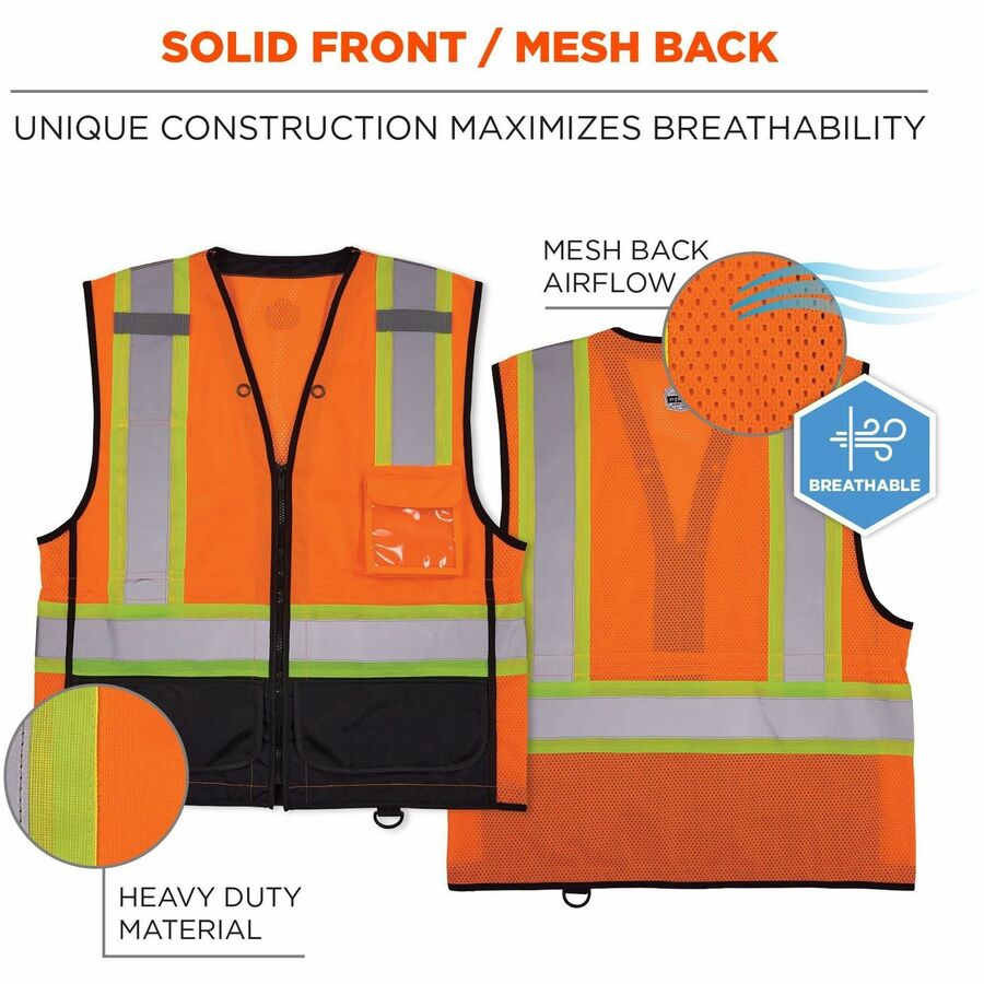 Ergodyne 8251HDZ-BK 2-Tone Hi-Vis Safety Vests