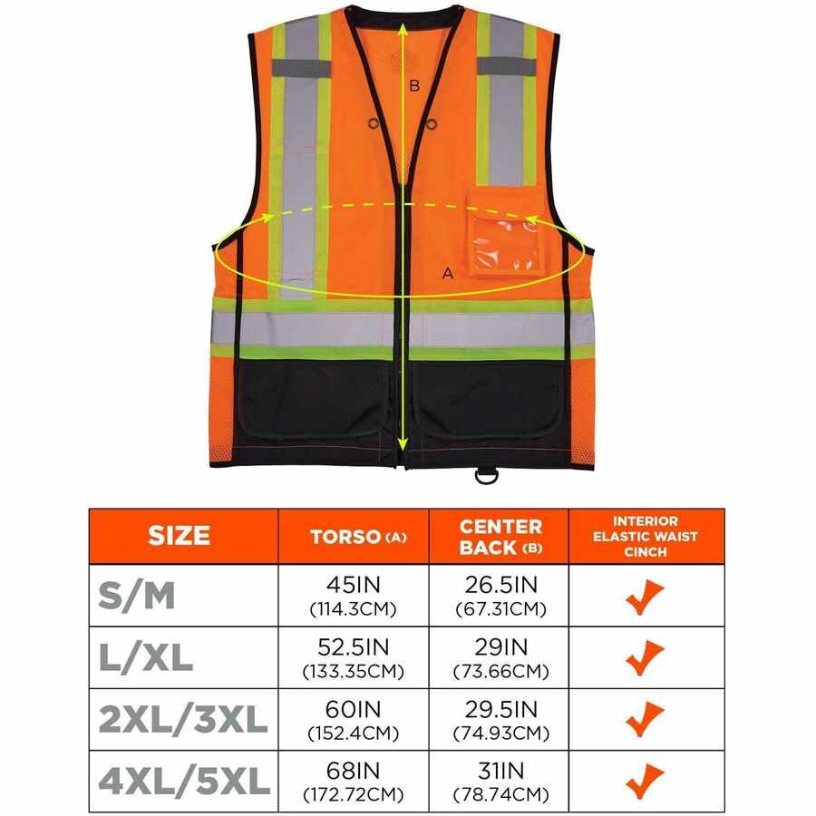 Ergodyne 8251HDZ-BK 2-Tone Hi-Vis Safety Vests