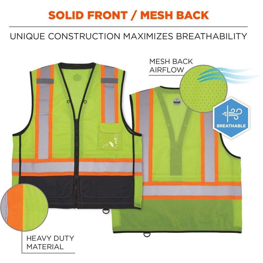 Ergodyne 8251HDZ-BK 2-Tone Hi-Vis Safety Vests