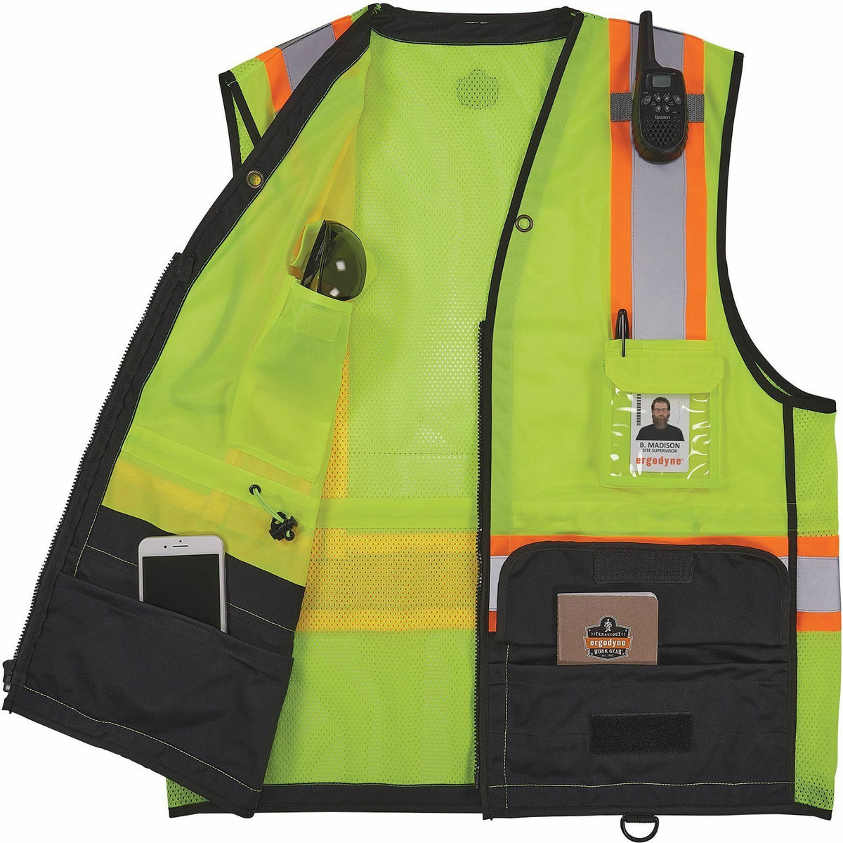 Ergodyne 8251HDZ-BK 2-Tone Hi-Vis Safety Vests