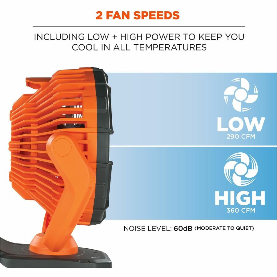 Ergodyne Chill-Its 6090 Rechargeable Portable Jobsite Fan