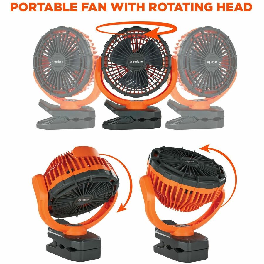 Ergodyne Chill-Its 6090 Rechargeable Portable Jobsite Fan