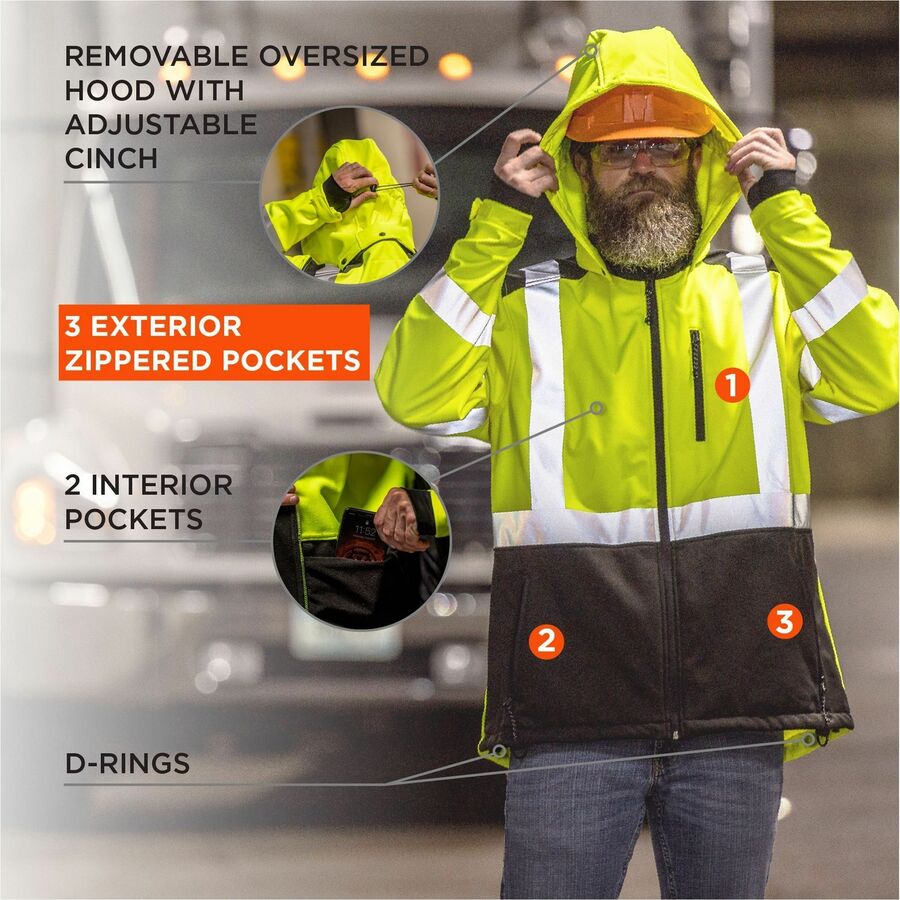 Ergodyne 8353 Hi-Vis Softshell Jackets