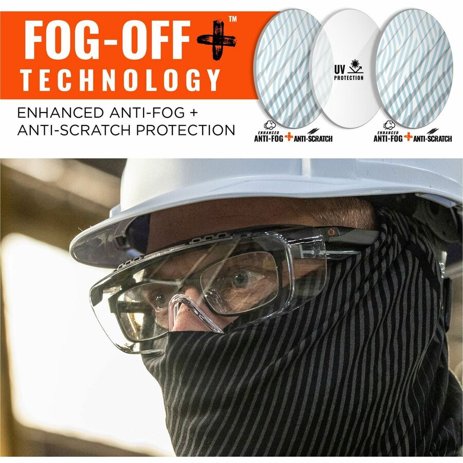Ergodyne Skullerz OSMIN Anti-Scratch & Enhanced Anti-Fog Safety Glasses, Sunglasses