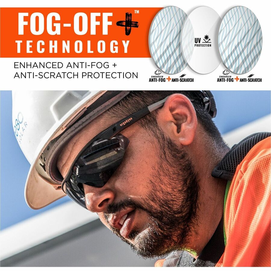 Ergodyne Skullerz SKOLL Anti-Scratch & Enhanced Anti-Fog Safety Glasses, Sunglasses