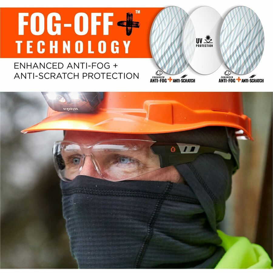 Ergodyne Skullerz SAGA Anti-Scratch & Enhanced Anti-Fog Safety Glasses, Sunglasses