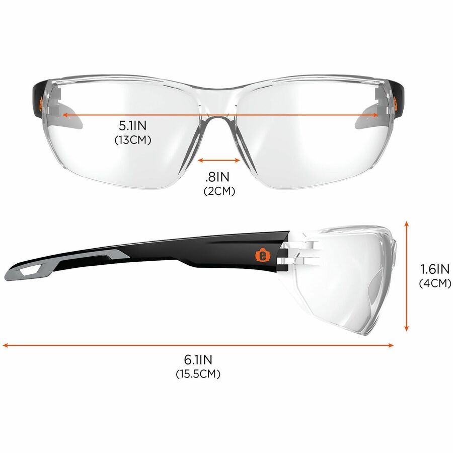 Ergodyne Skullerz VALI Anti-Scratch & Enhanced Anti-Fog Safety Glasses, Sunglasses