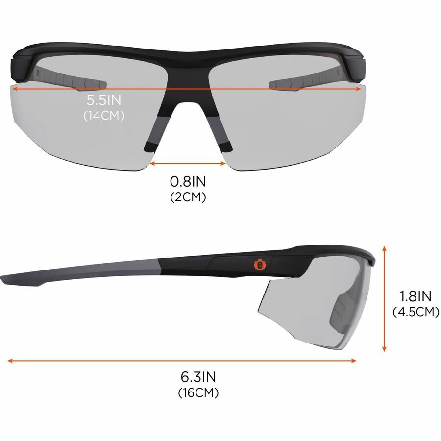 Ergodyne Skullerz SKOLL Anti-Scratch & Enhanced Anti-Fog Safety Glasses, Sunglasses