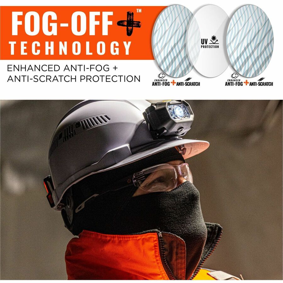 Ergodyne Skullerz VALI Anti-Scratch & Enhanced Anti-Fog Safety Glasses, Sunglasses