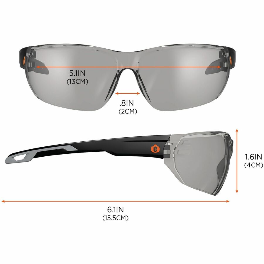 Ergodyne Skullerz VALI Anti-Scratch & Enhanced Anti-Fog Safety Glasses, Sunglasses