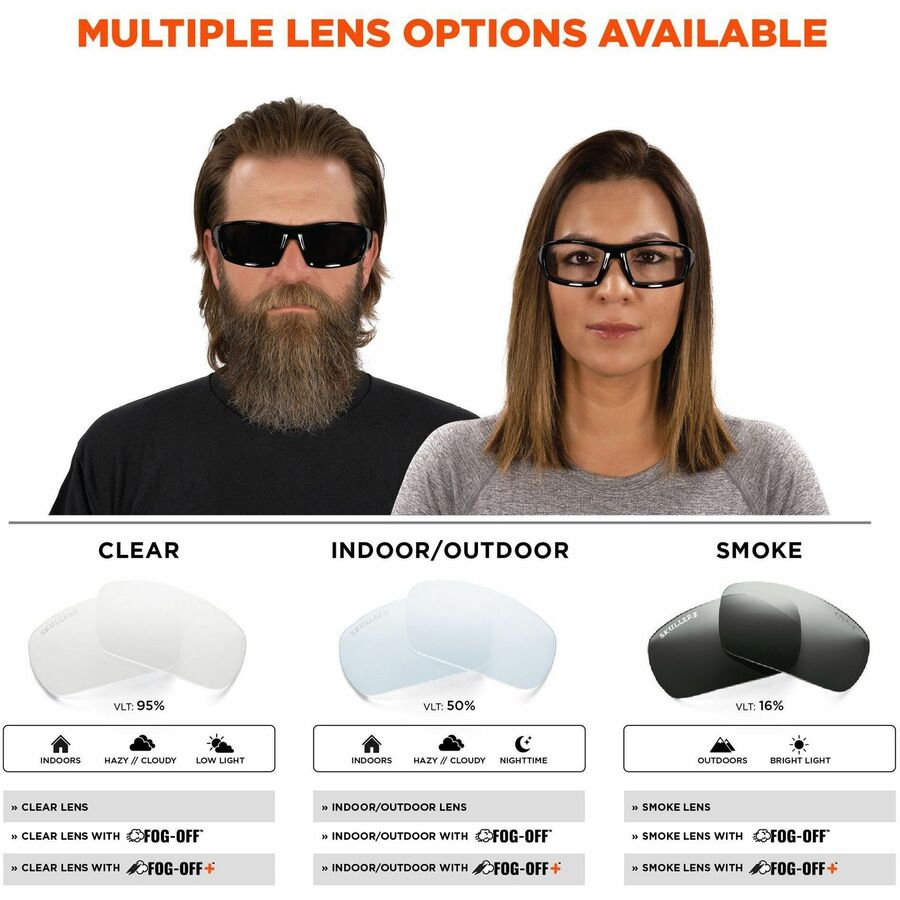 Ergodyne Odin Anti-Scratch/Anti-Fog Safety Glasses