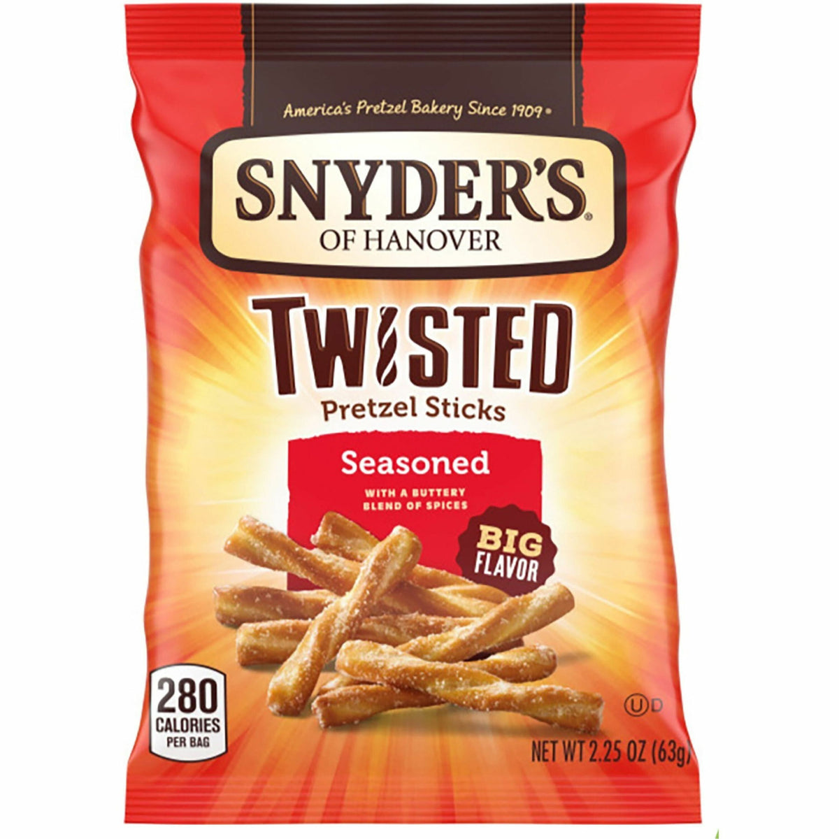Office Snax Twisted Seasoned Pretzel Sticks