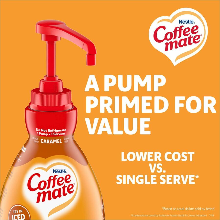 Nestle Professional Solutions Caramel Liquid Concentrate Coffee Creamer - Pump Bottle