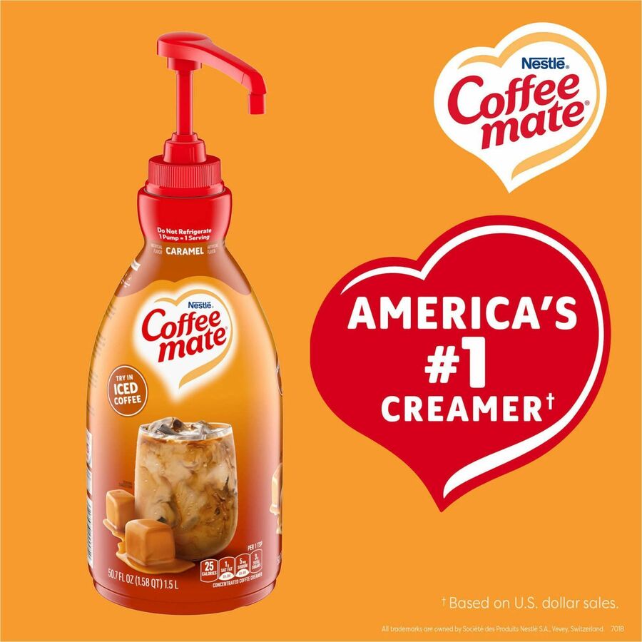 Nestle Professional Solutions Caramel Liquid Concentrate Coffee Creamer - Pump Bottle