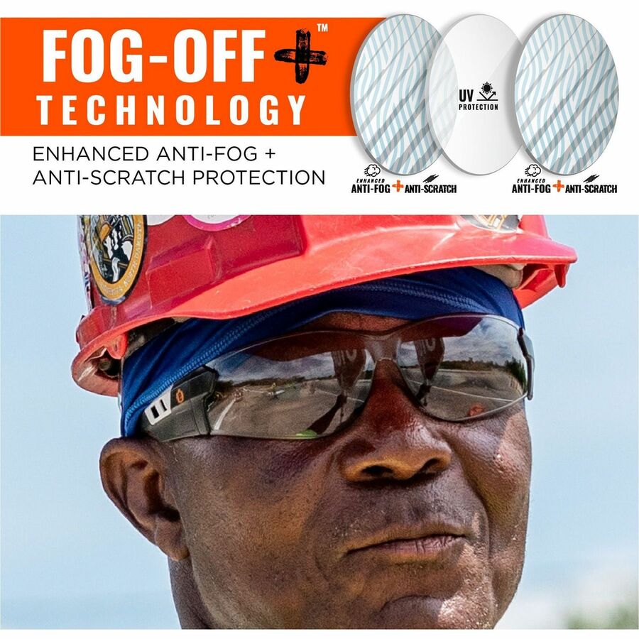 Ergodyne Skullerz SAGA Anti-Scratch & Enhanced Anti-Fog Safety Glasses, Sunglasses
