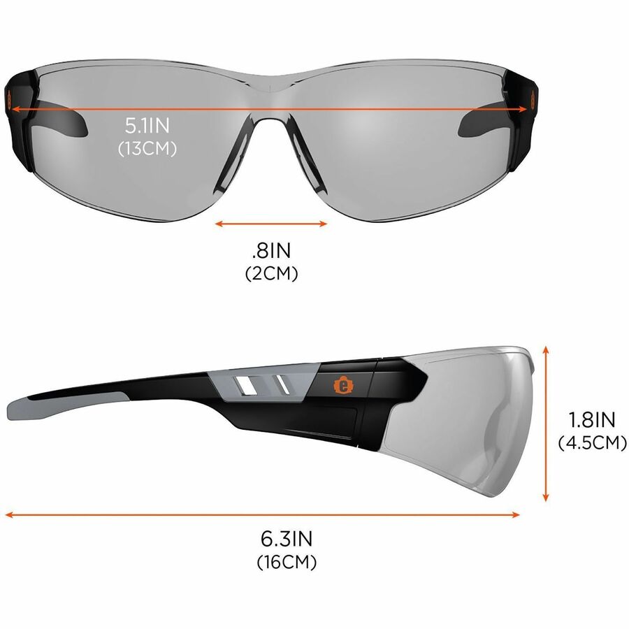 Ergodyne Skullerz SAGA Anti-Scratch & Enhanced Anti-Fog Safety Glasses, Sunglasses
