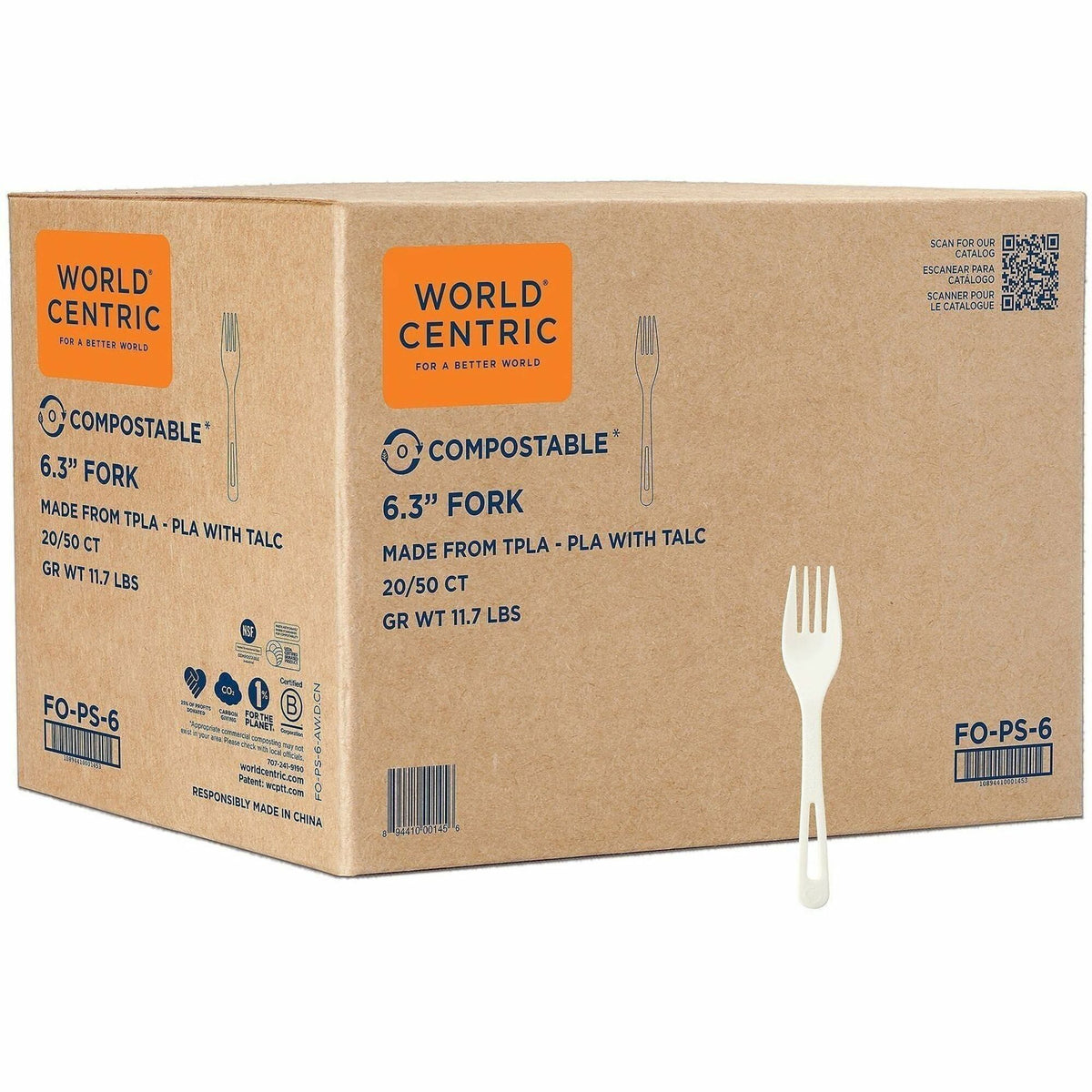 World Centric Compostable White Cutlery