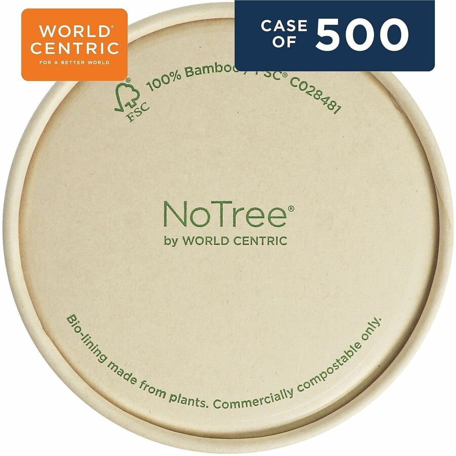 World Centric NoTree Compostable Kraft Paper Lids