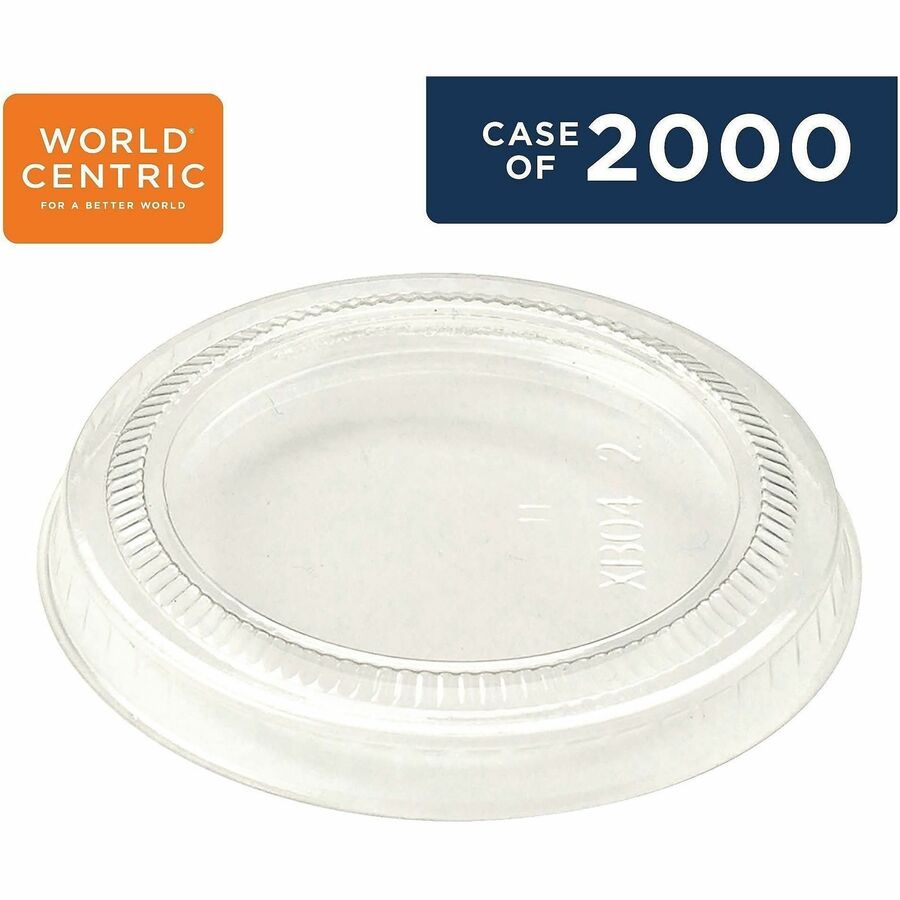 World Centric Compostable Clear Portion Cup Lids