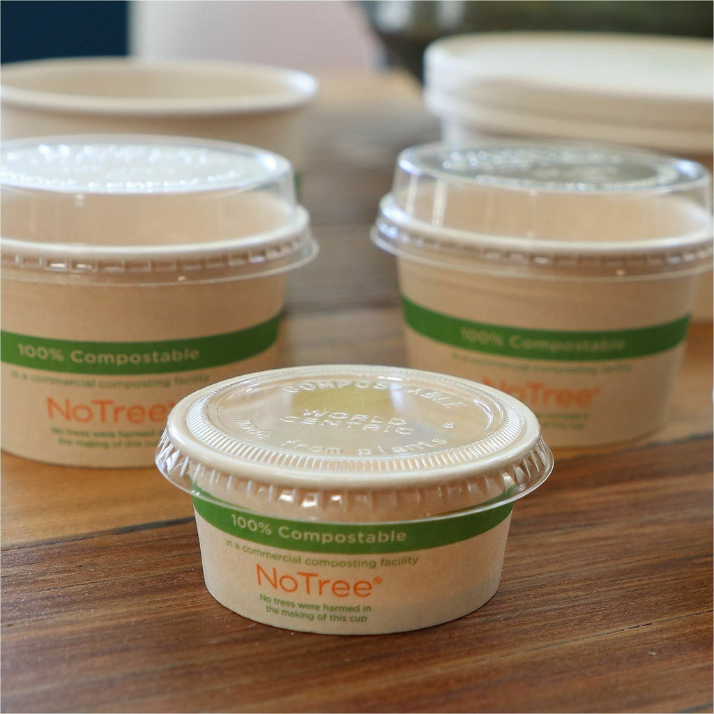 World Centric Compostable Clear Portion Cup Lids
