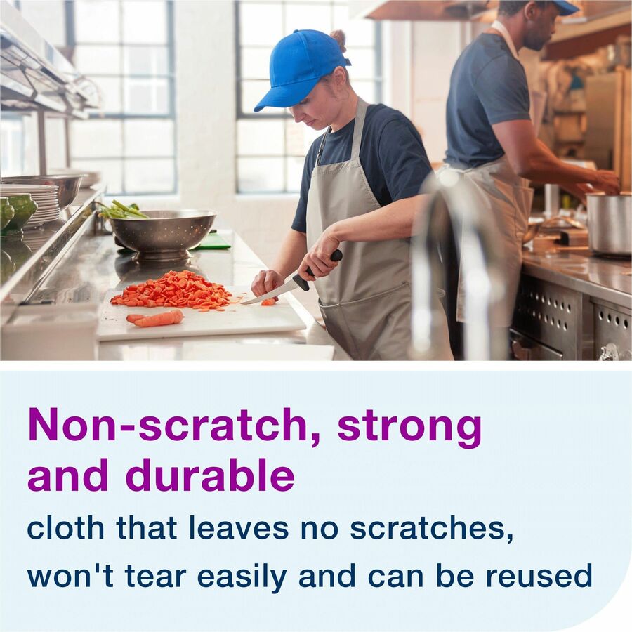 TORK 2 in 1 Scouring and Cleaning Foodservice Towel White, Absorbent, 1 x 120 Sheets