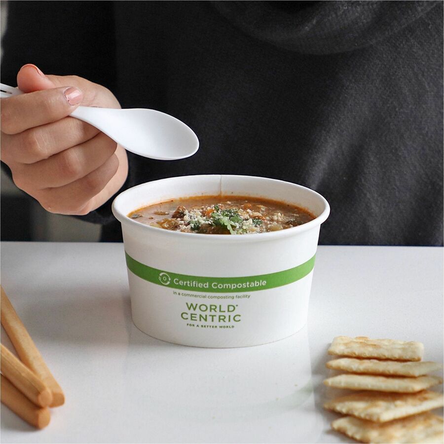 World Centric Compostable White Paper Bowls
