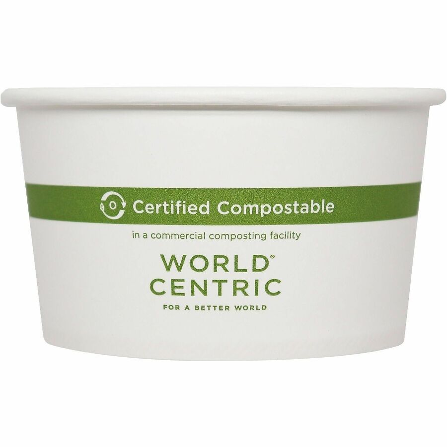 World Centric Compostable White Paper Bowls