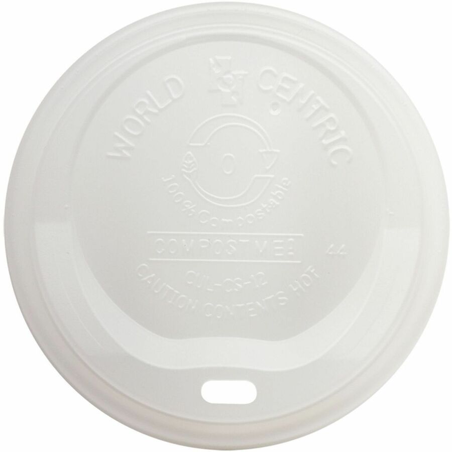 World Centric Compostable White Sip Lids