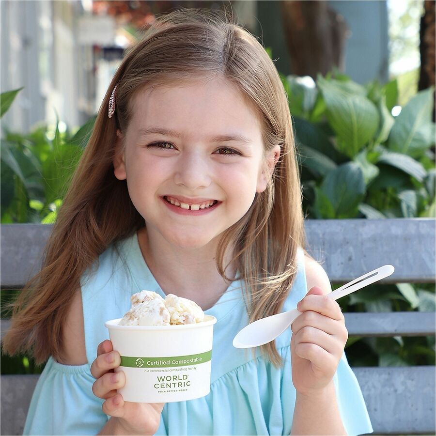 World Centric Compostable White Paper Bowls