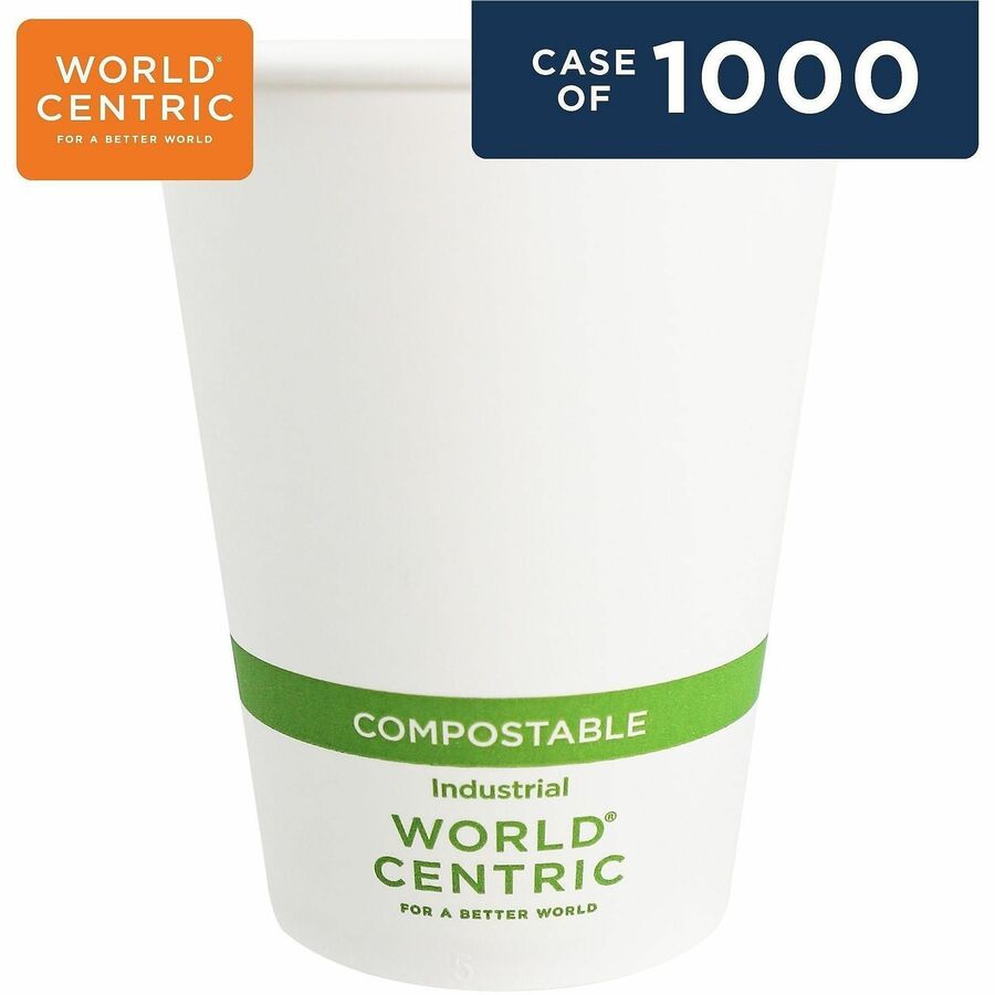 World Centric Compostable White Paper Hot Cups