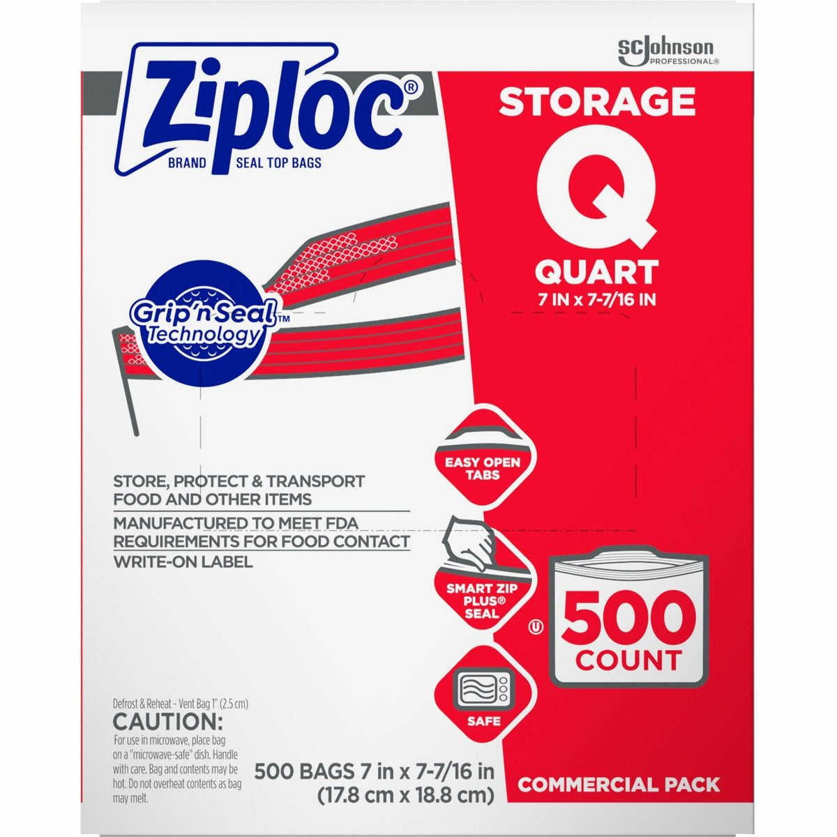 Ziploc® Quart Storage Bags