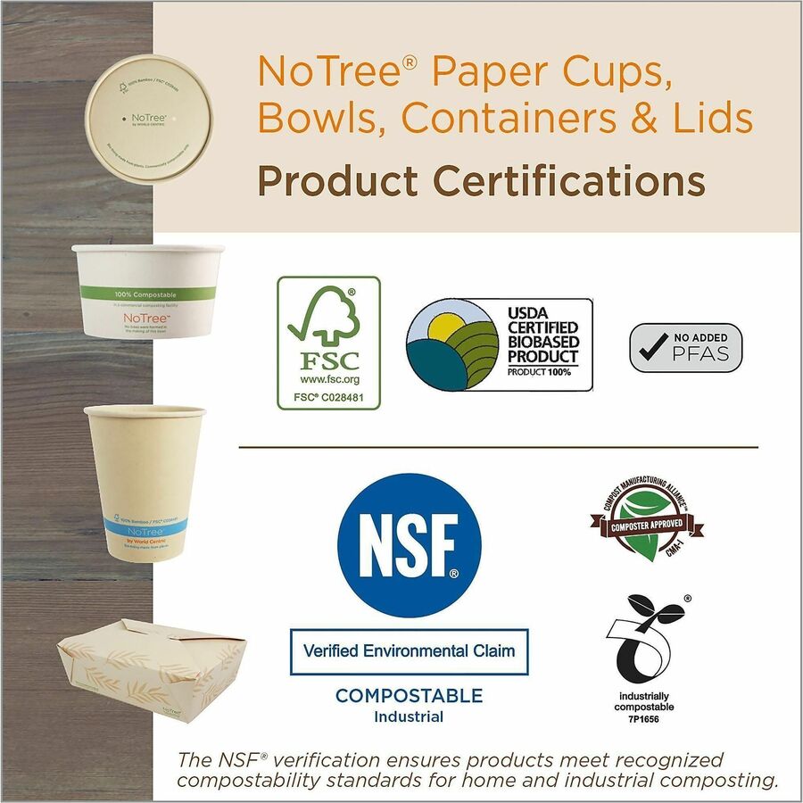 No Tree Compostable Paper Folded Containers