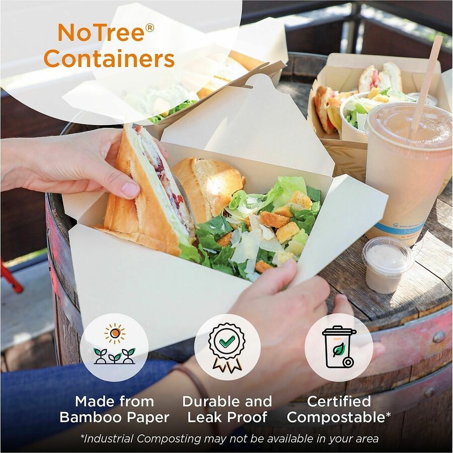 No Tree Compostable Paper Folded Containers