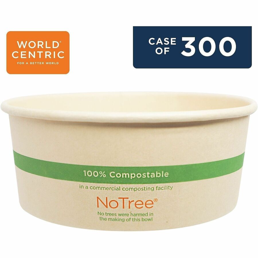 World Centric NoTree Compostable Wide Paper Bowls