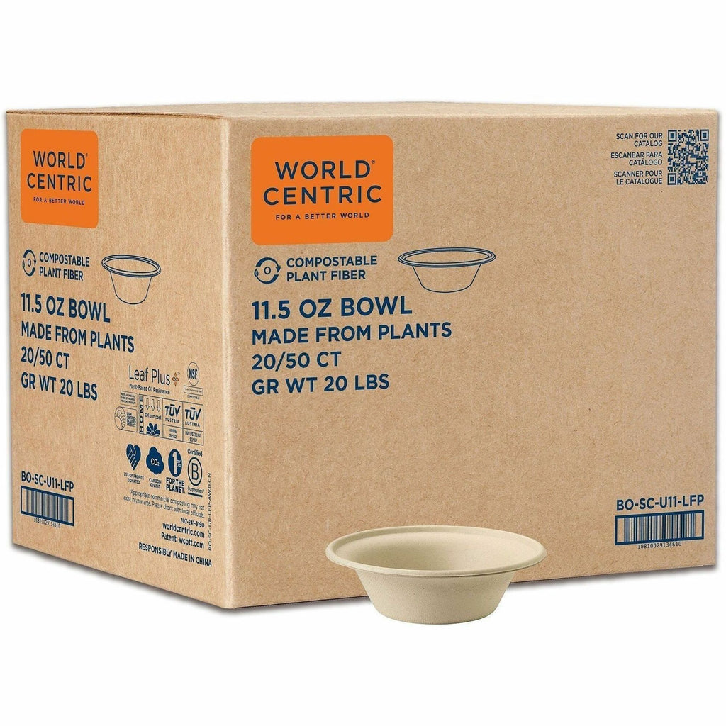 World Centric Compostable 11.5oz Fiber Bowl