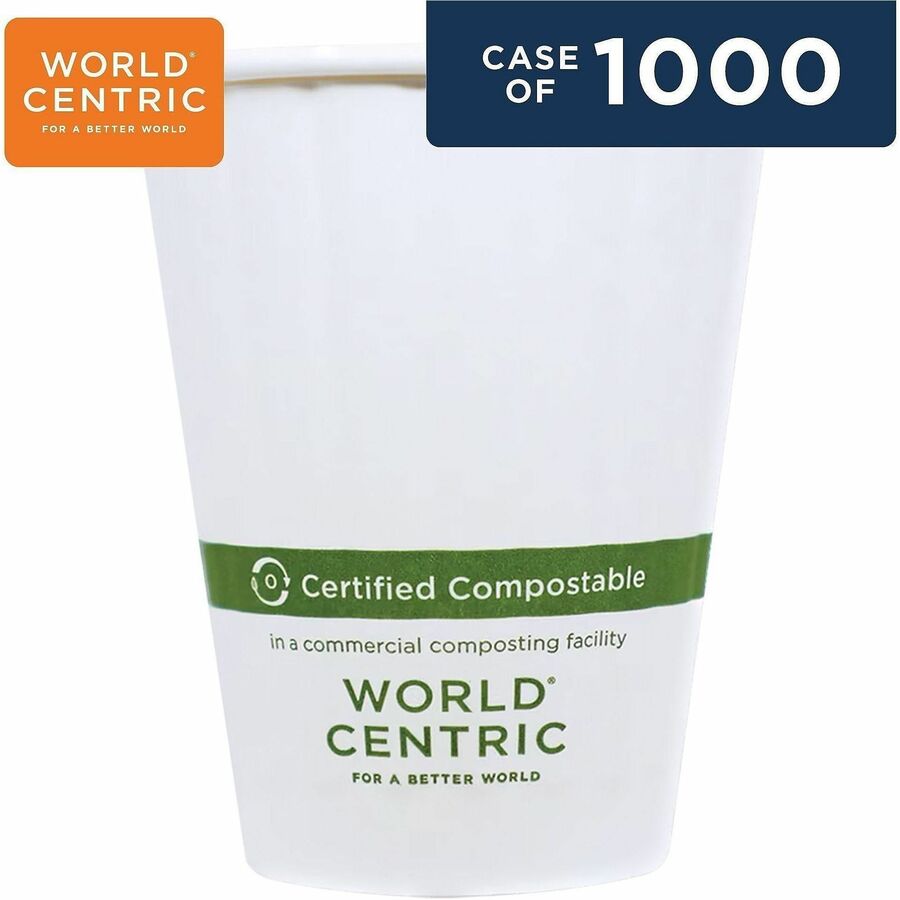 World Centric Compostable Double-Wall Paper Hot Cups