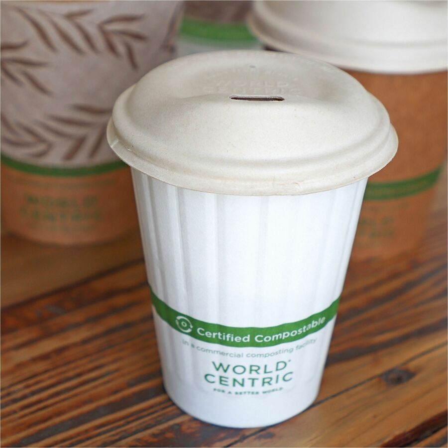 World Centric Compostable Double-Wall Paper Hot Cups