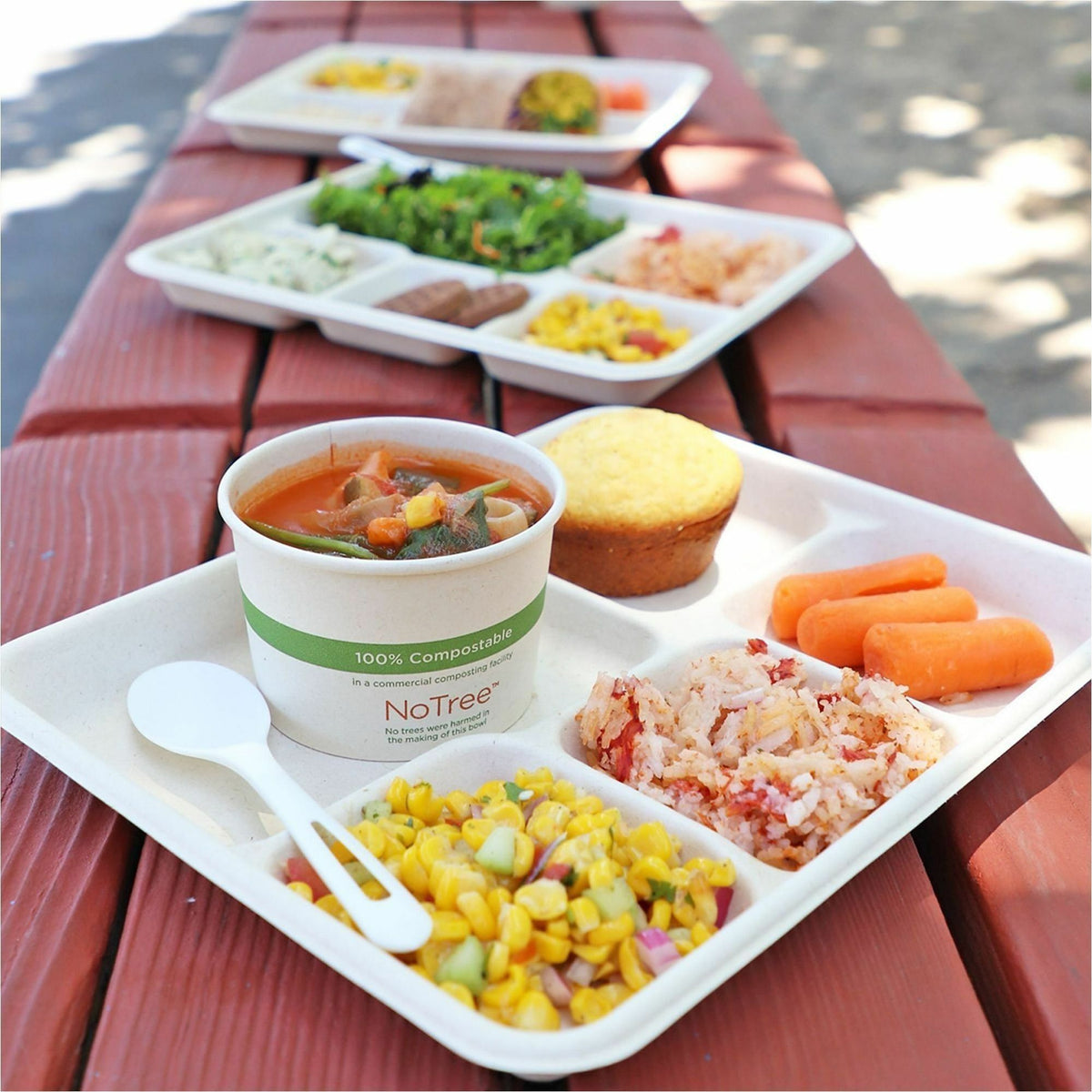 World Centric Fiber Foodservice Trays