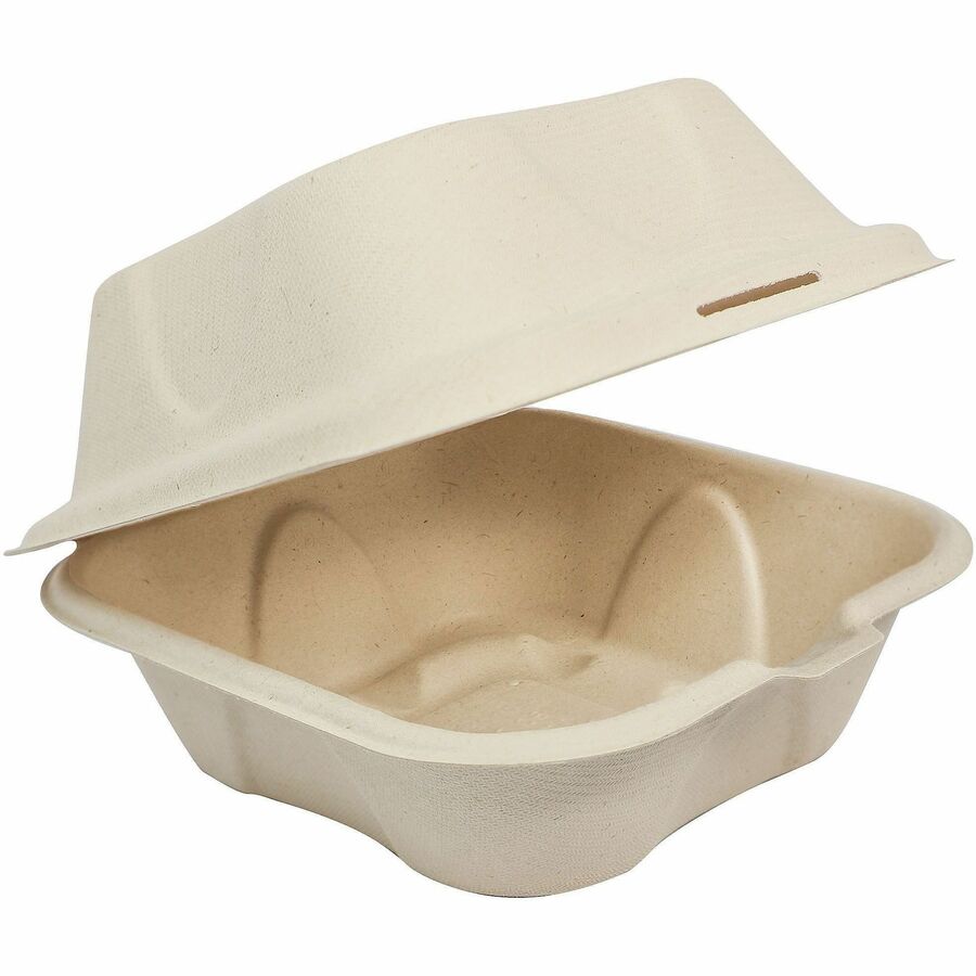 World Centric Compostable Fiber Hinged Containers