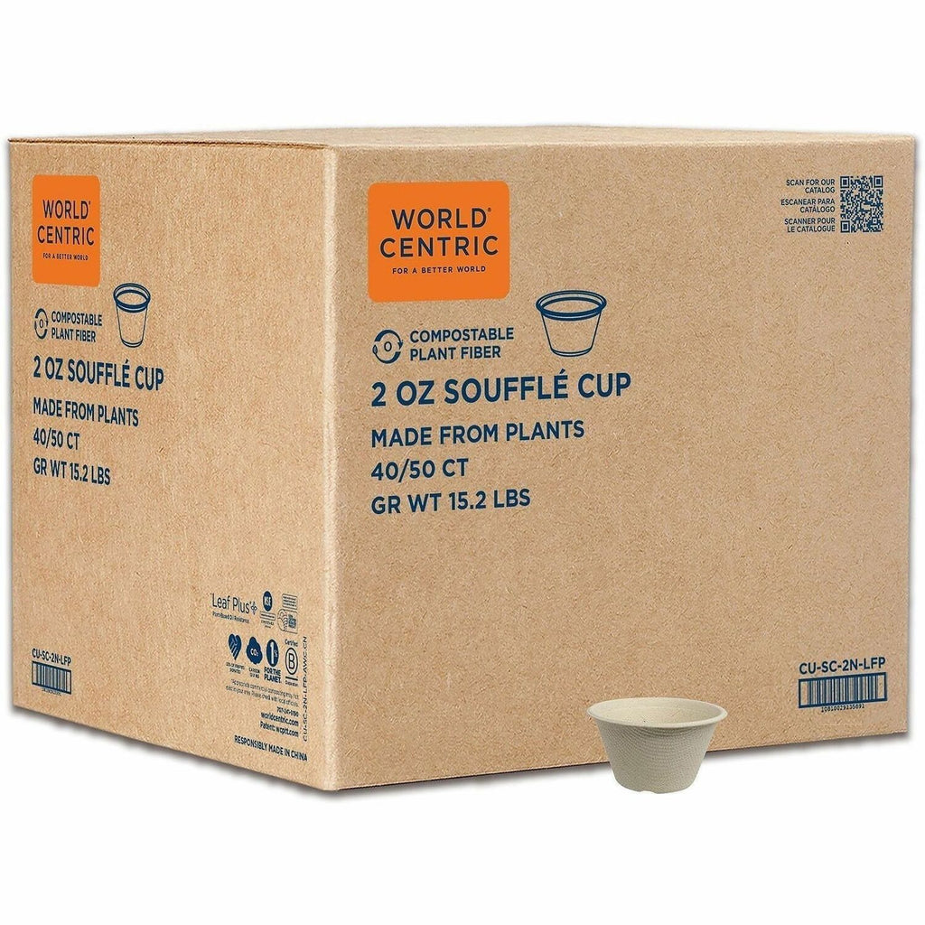 World Centric Compostable Fiber Souffle Cups