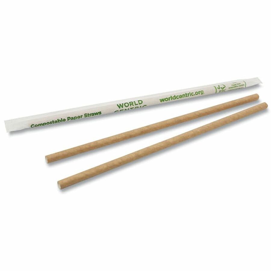 World Centric Compostable Kraft Paper Straws