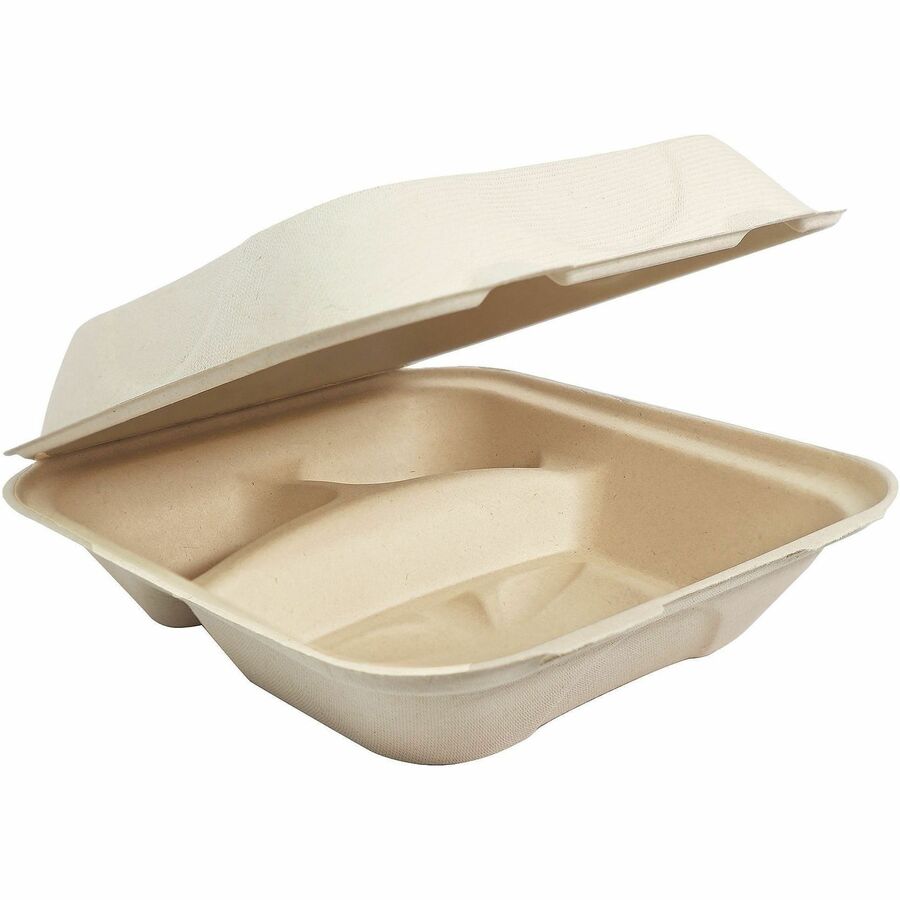 World Centric Compostable Fiber Hinged Container