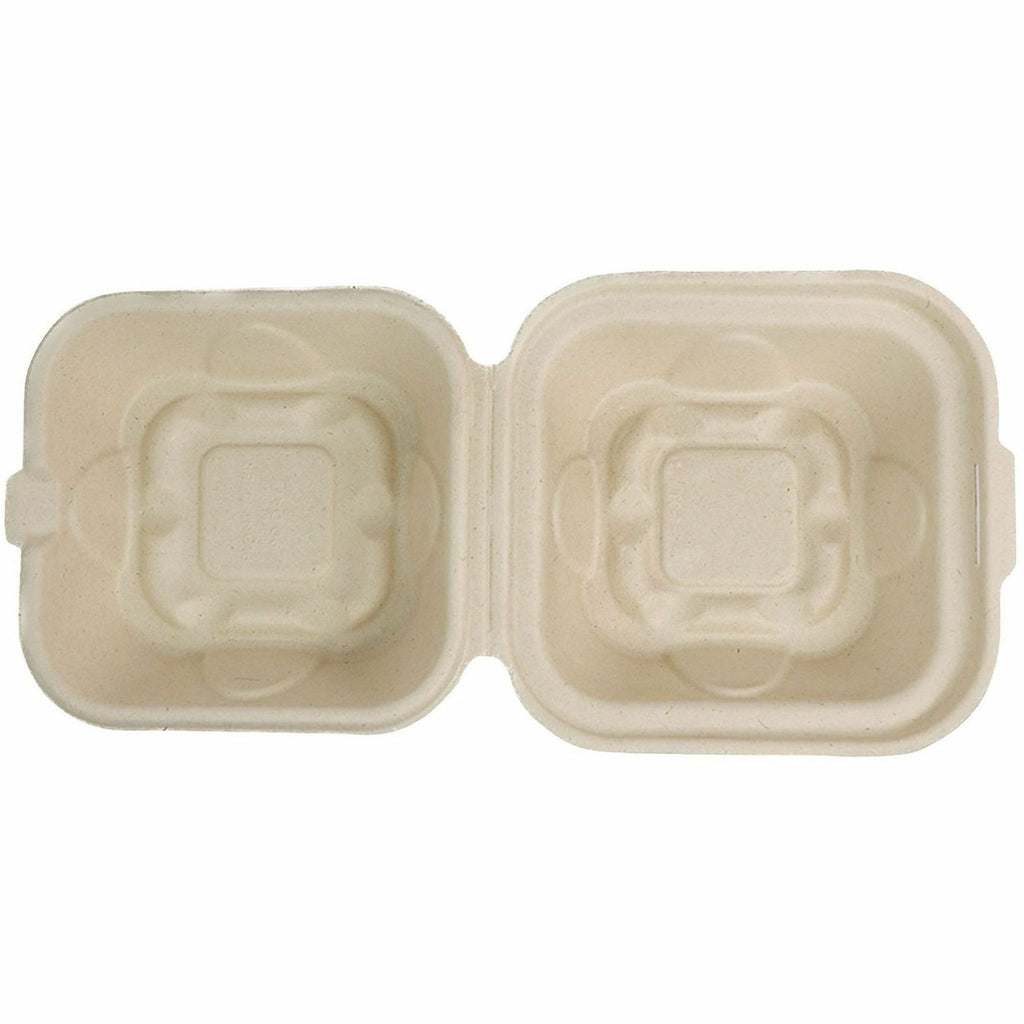 World Centric Compostable Fiber Hinged Container