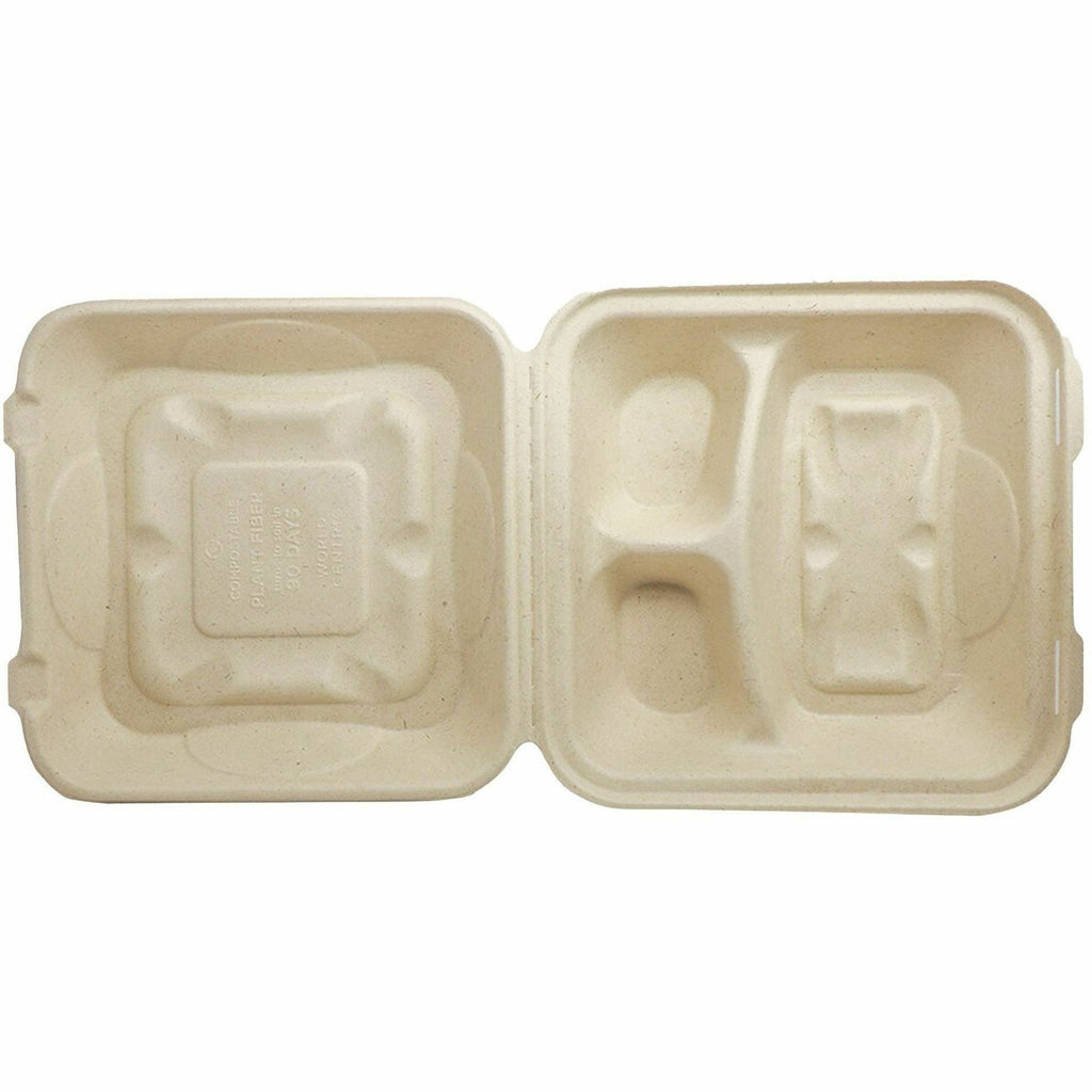 World Centric Compostable Fiber Hinged Containers