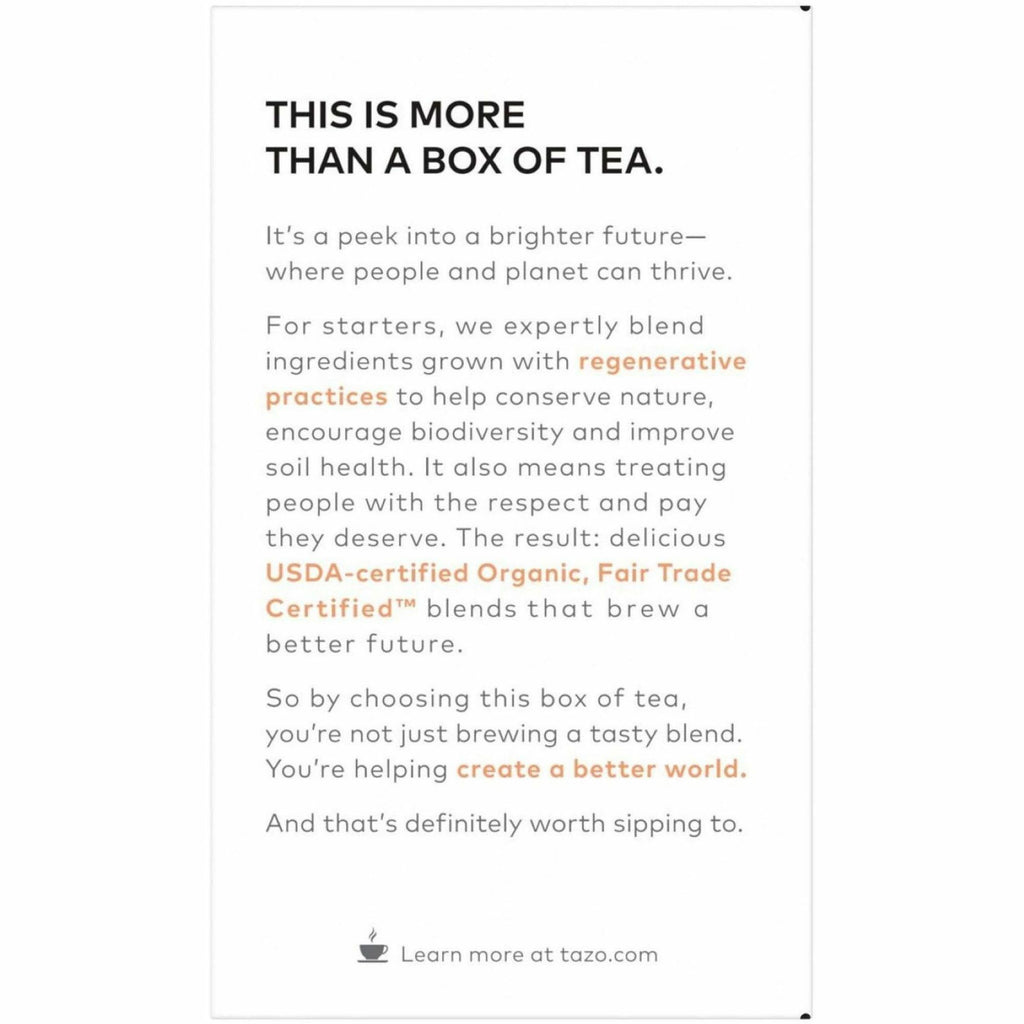 Tazo Regenerative Organic Refresh Mint Herbal Tea Bag