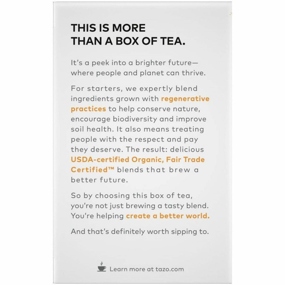 Tazo Regenerative Organic Chai Black Tea Bag