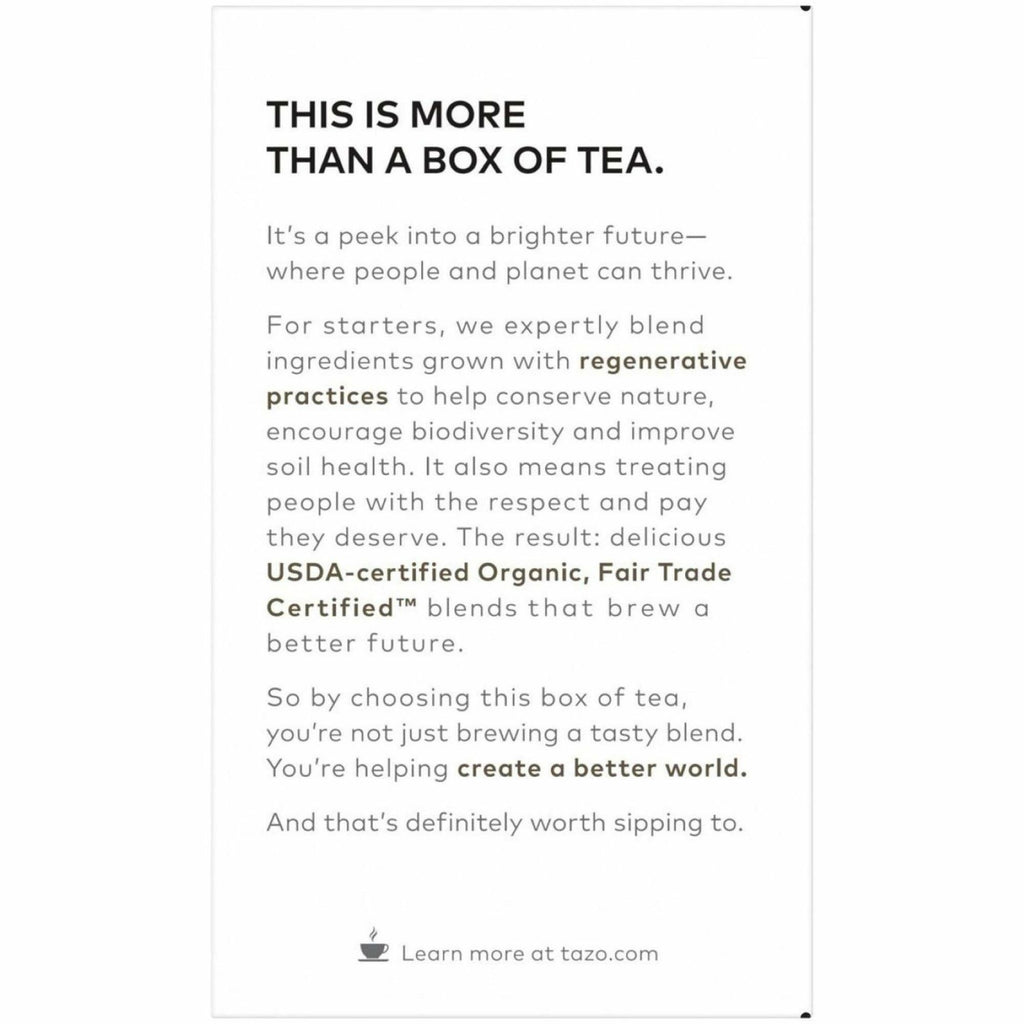 Tazo Regenerative Organic Earl Grey Black Tea Bag